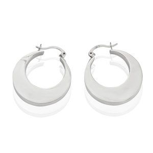 STERLING SILVER Bold Circle Hoop EARRINGS e10111